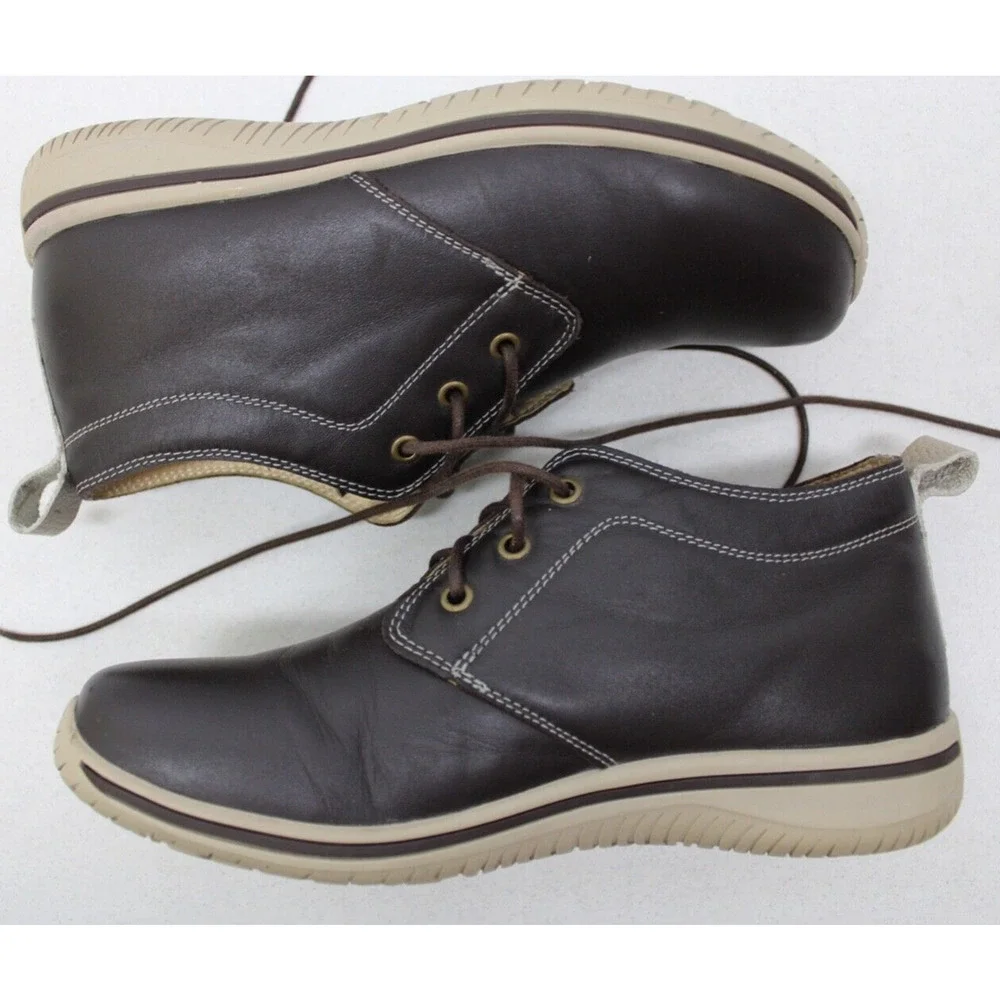 ALEGRIA ADEN BROWN LEATHER MID TOP OXFORDS SHOES MEN'S 42 / 9 AM-ADE-209
